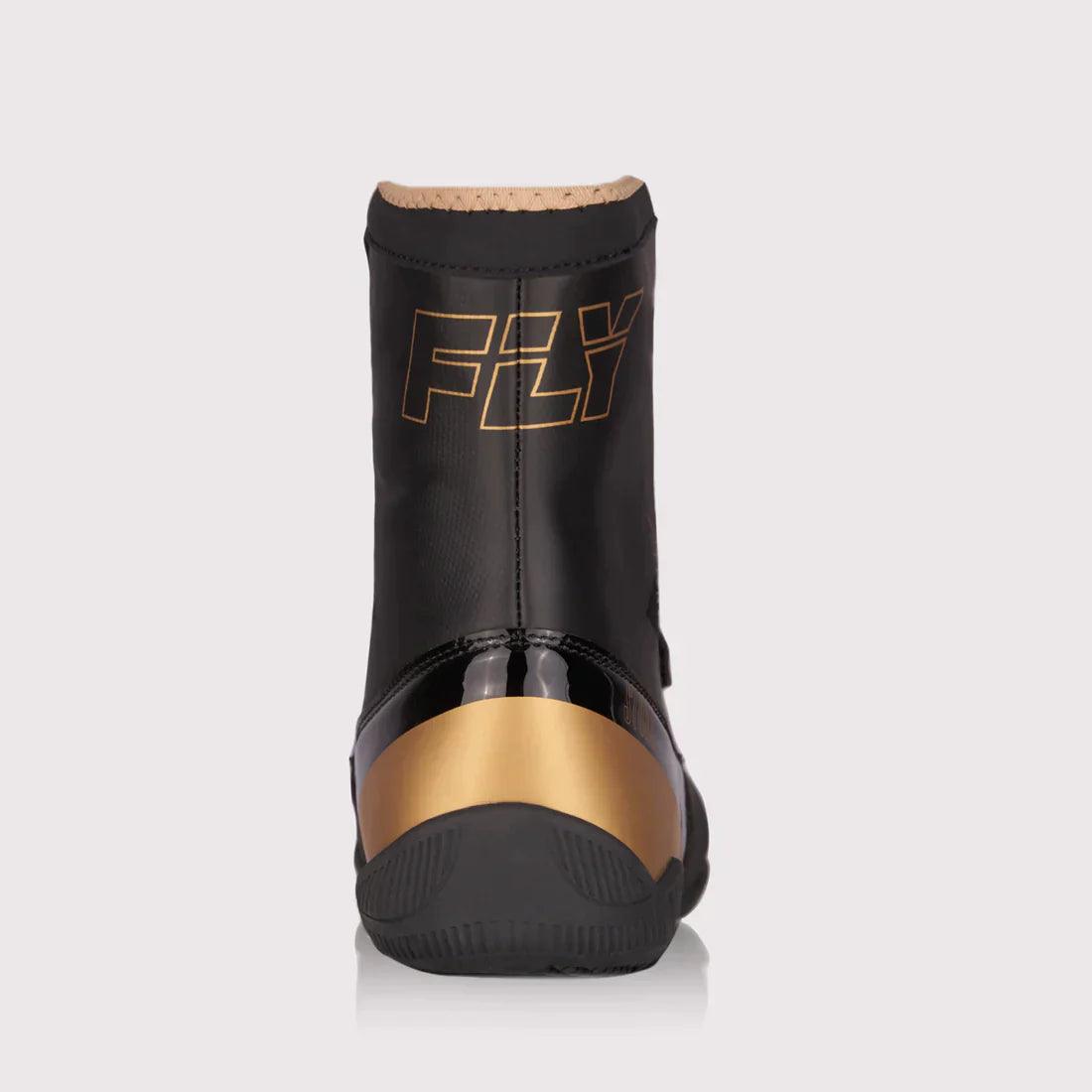 Fly Storm Boxing Boots Black/Gold - RINGMASTER SPORTS - Made For Champions