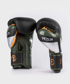Venum Elite Boxing Gloves - Black/Silver/Khaki Image 2