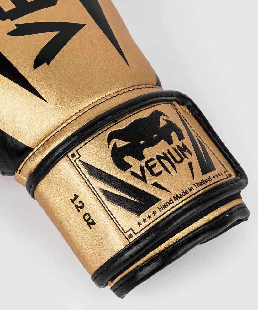 Venum Elite Boxing Gloves - Gold/Black Image 6