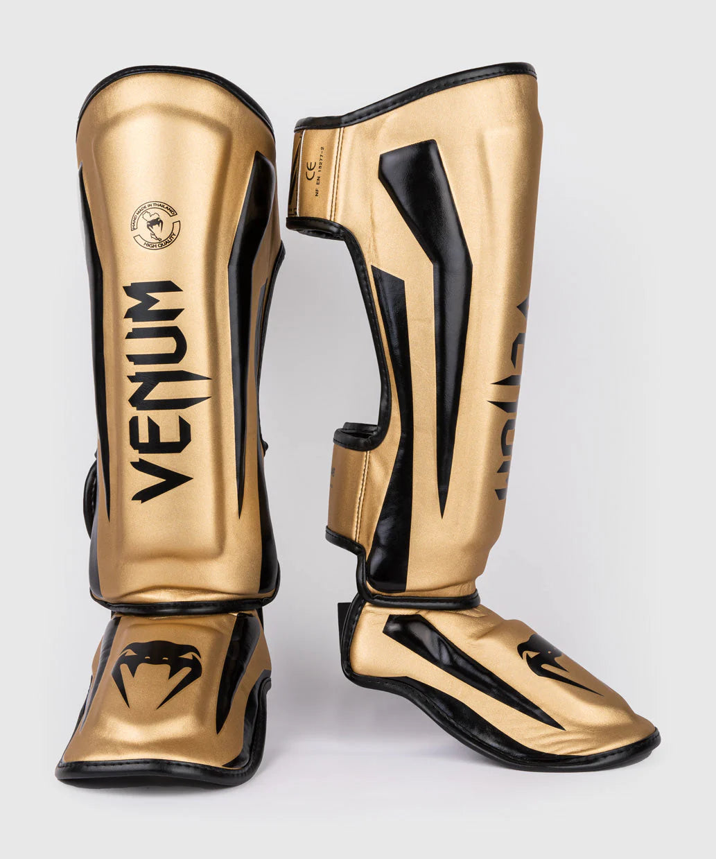 Venum Elite Standup Shinguards - Gold/Black Image 2