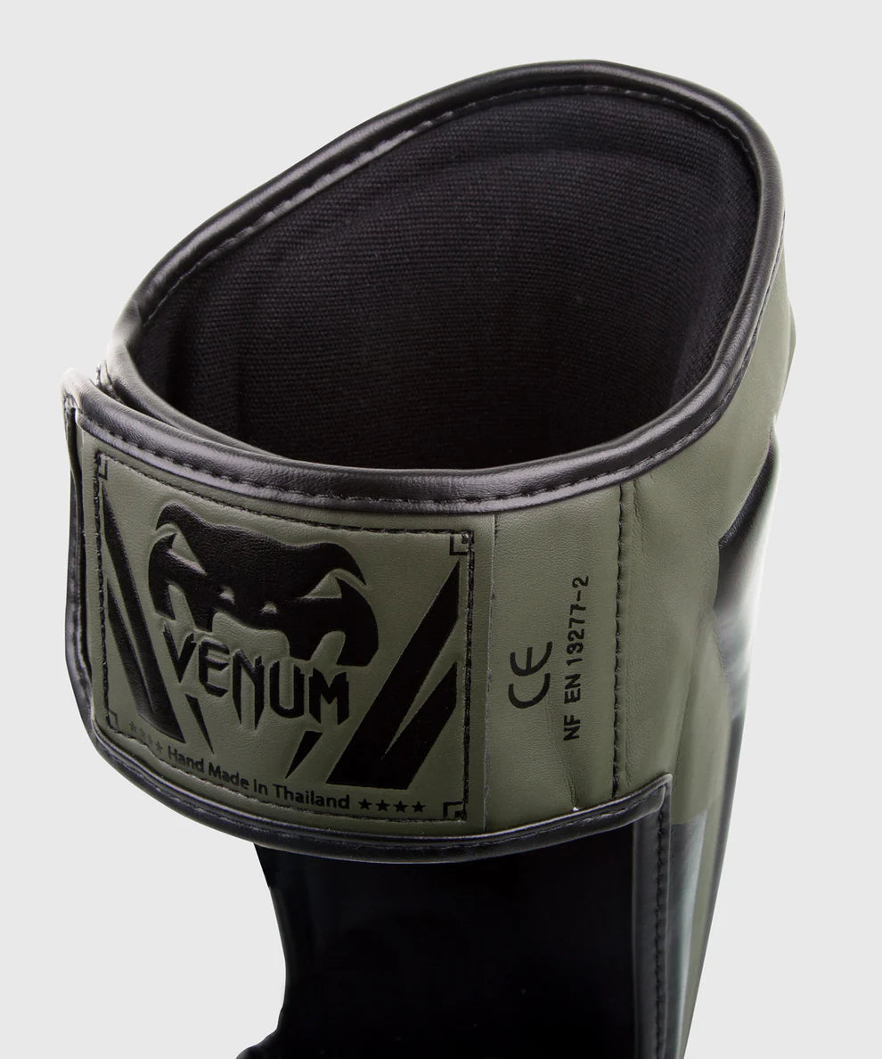 Venum Elite Standup Shinguards - Khaki/Black Image 3