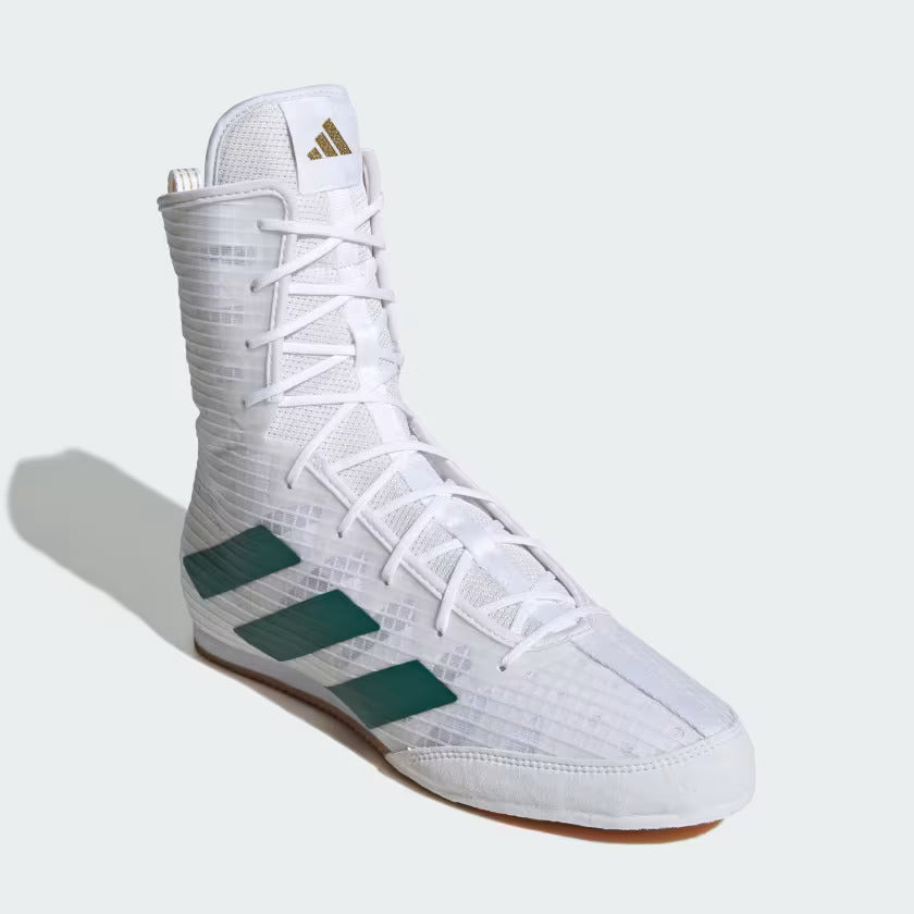 Adidas BOX HOG 4 Boxing Shoes White Green Image 4