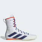Adidas BOX HOG 4 Boxing Shoes White Blue image 1