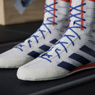 Adidas BOX HOG 4 Boxing Shoes White Blue image 7