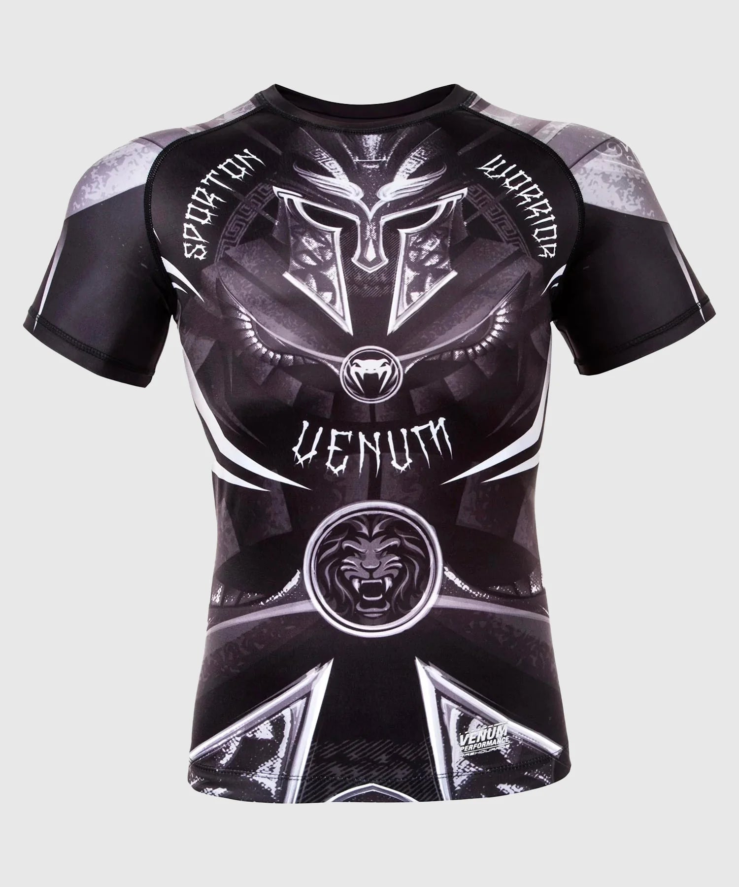 Venum Gladiator 3.0 Rashguard - Black/White - Short Sleeves Image 1