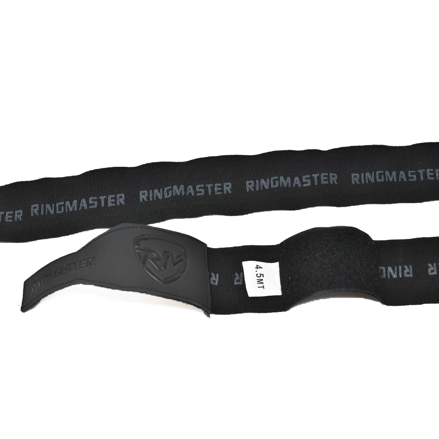 RingMaster Sports Hand Wraps Champion Series All Black 4.5m - RINGMASTER SPORTS - Made For Champions
