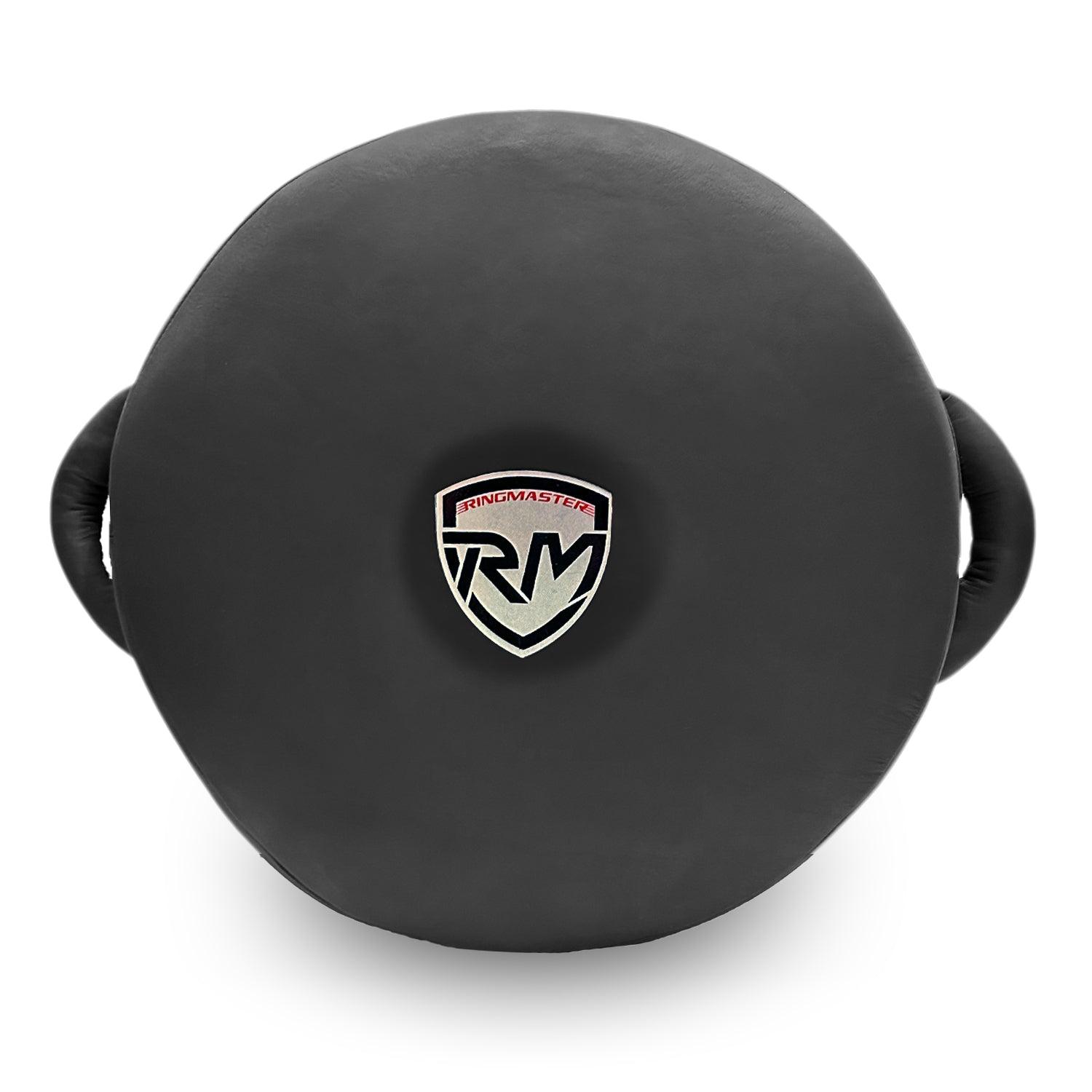 RingMaster Sports Round Punch Kick Shield Large Genuine Leather Black - RINGMASTER SPORTS - Made For Champions