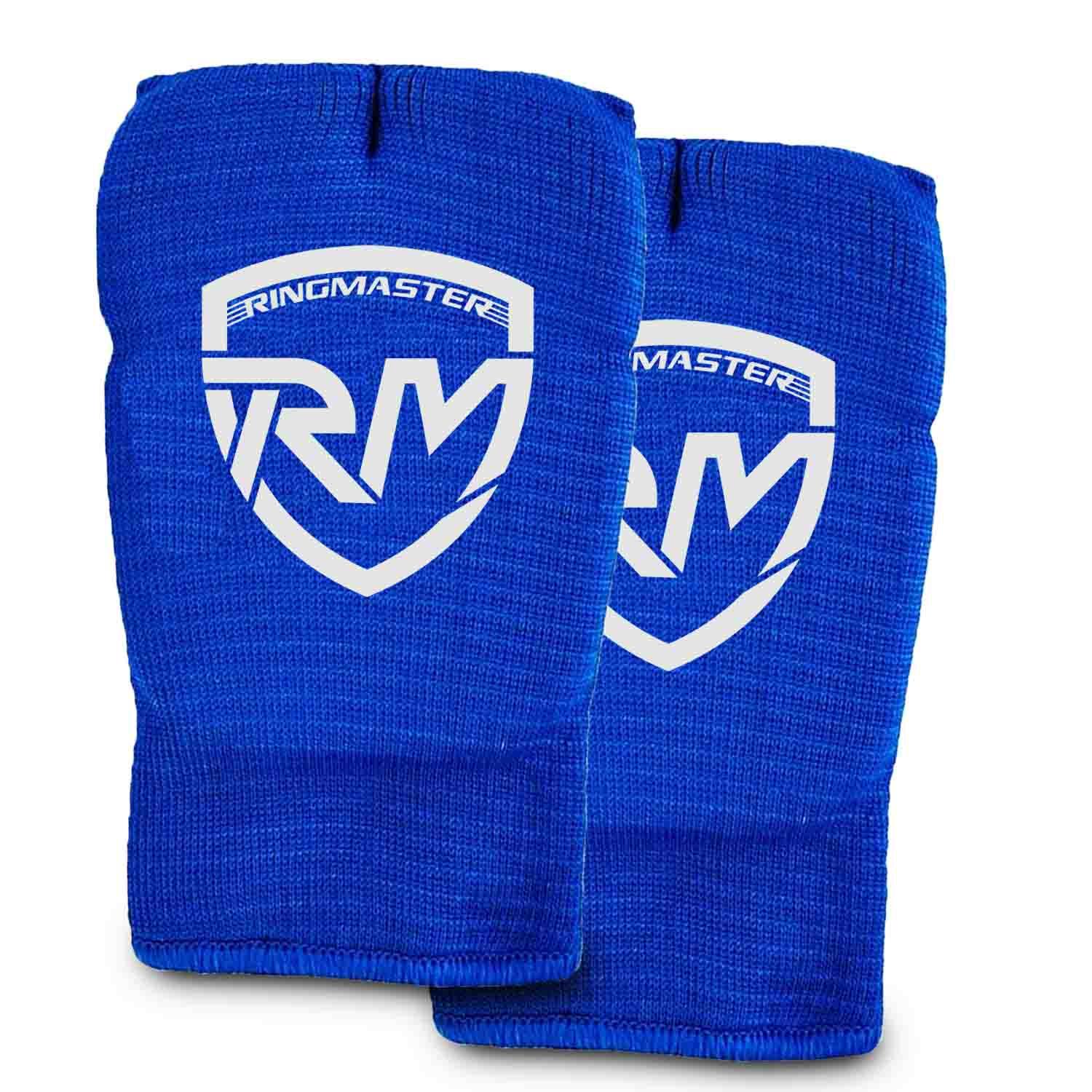 RingMaster Sports Kids Slip on Elastic Hand Pads Mitts Blue - RINGMASTER SPORTS - Made For Champions