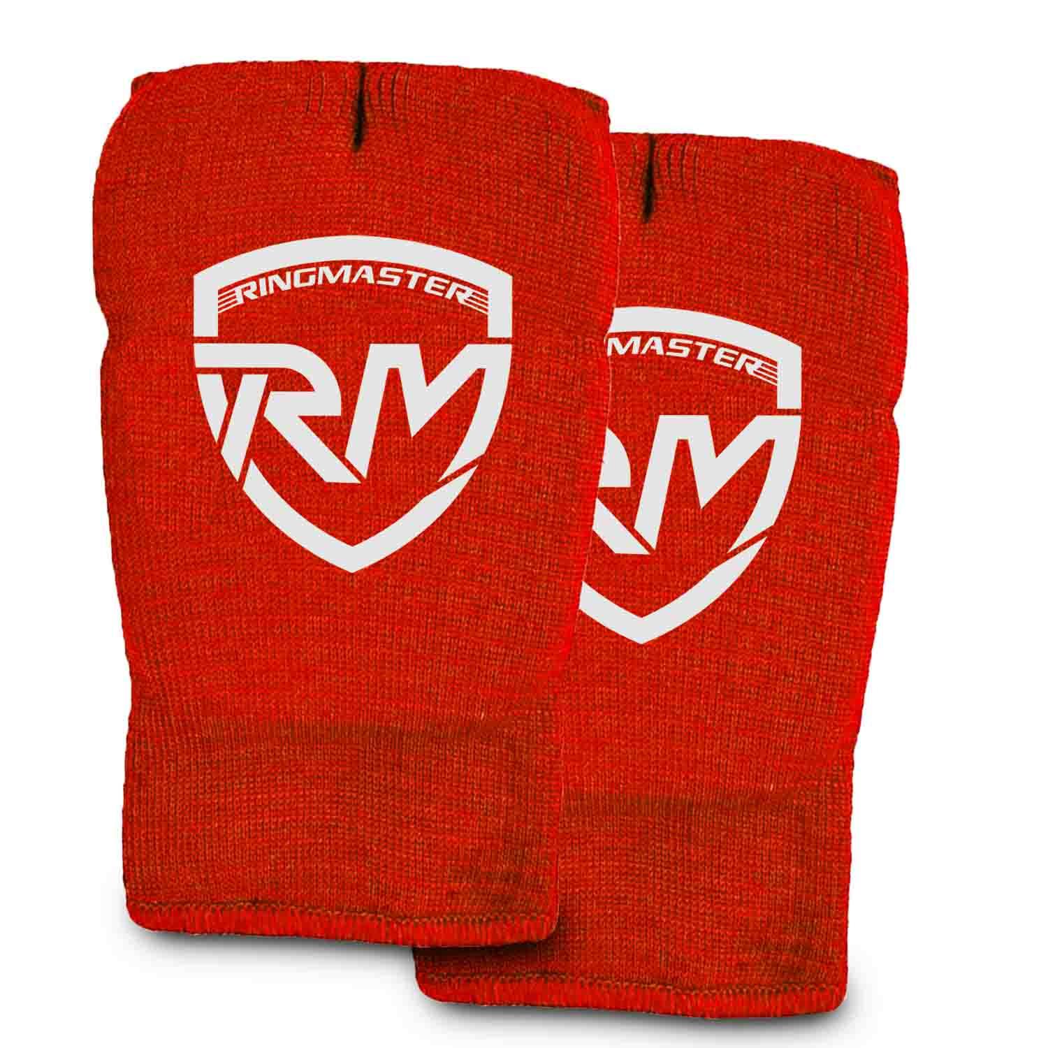RingMaster Sports Slip on Elastic Hand Pads Mitts Red - RINGMASTER SPORTS - Made For Champions