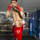 RingMaster Sports Elastic Shin Pads Red - RINGMASTER SPORTS - Made For Champions