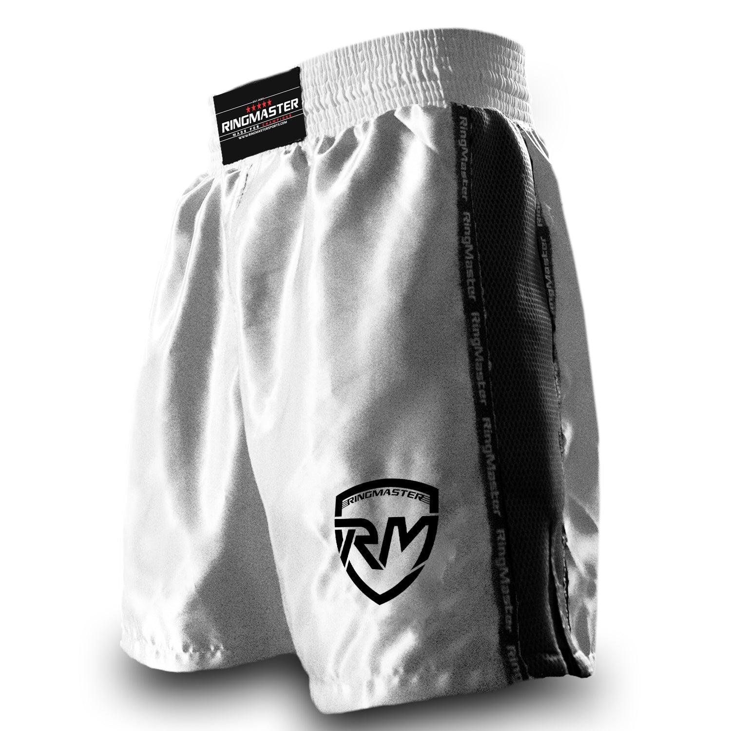 RingMaster Sports BoxR Senior Boxing Shorts White image 1
