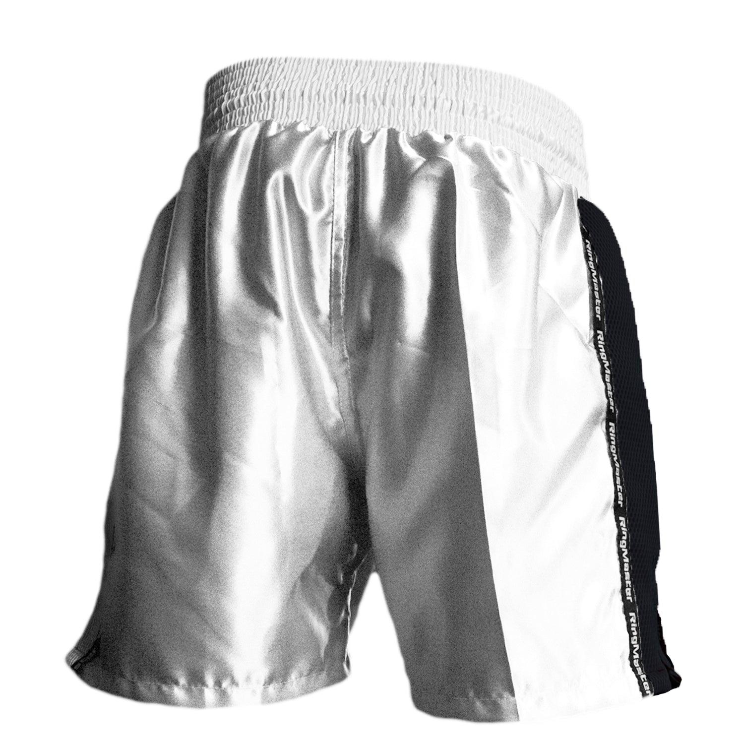 RingMaster Sports BoxR Senior Boxing Shorts White image 2