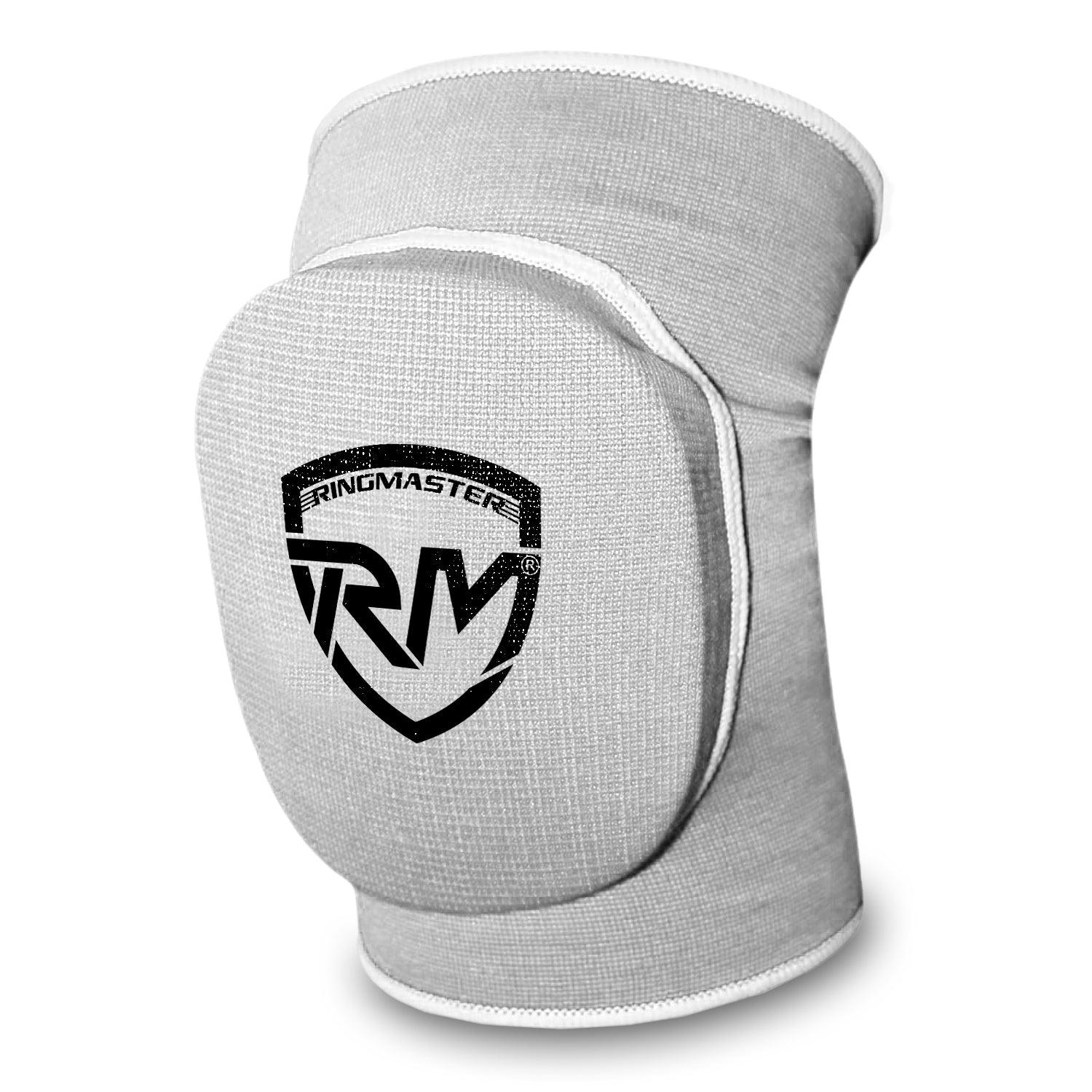 RingMaster Sports Elastic Knee Pads Champion Series White 1
