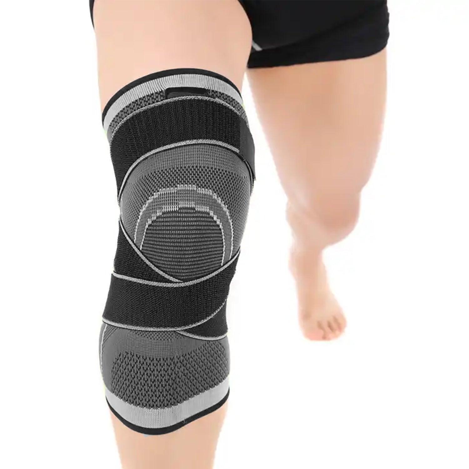 Knee Support Resilient+ Series 1 pc Grey Sports, Injury Rehabilitation, Adjustable, 30cm brace, Joint Pain, Arthritis, igament Injury, Meniscus Tear, ACL, MCL, Tendonitis, Running, Squats, Sports, side stabilizers, compression image 1
