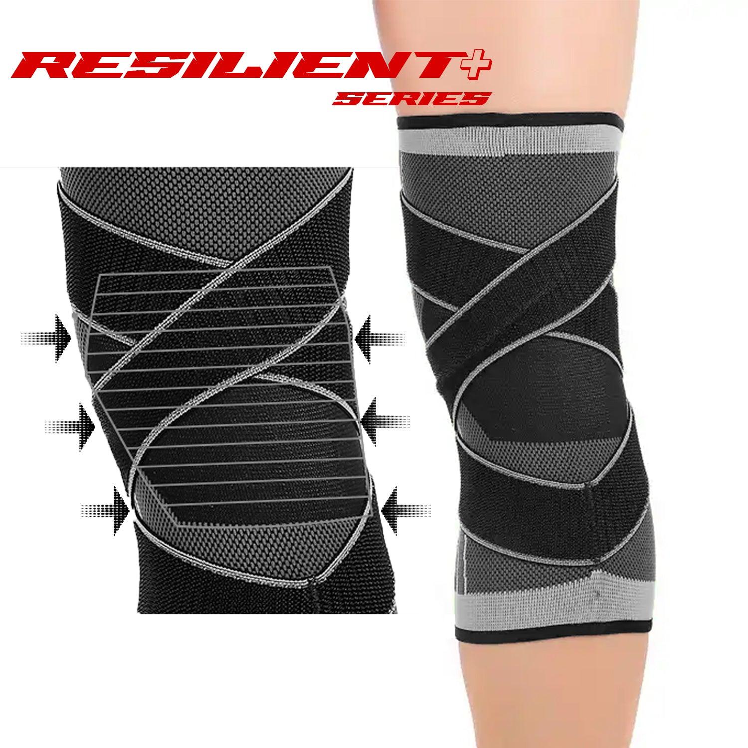 Knee Support Resilient+ Series 1 pc Grey Sports, Injury Rehabilitation, Adjustable, 30cm brace, Joint Pain, Arthritis, igament Injury, Meniscus Tear, ACL, MCL, Tendonitis, Running, Squats, Sports, side stabilizers, compression image 6