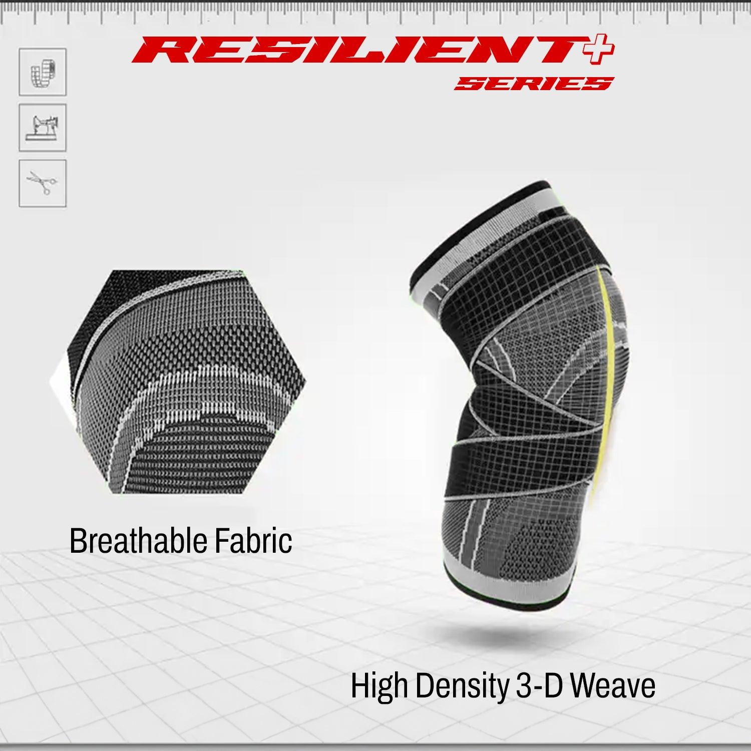 Knee Support Resilient+ Series 1 pc Grey Sports, Injury Rehabilitation, Adjustable, 30cm brace, Joint Pain, Arthritis, igament Injury, Meniscus Tear, ACL, MCL, Tendonitis, Running, Squats, Sports, side stabilizers, compression image 5