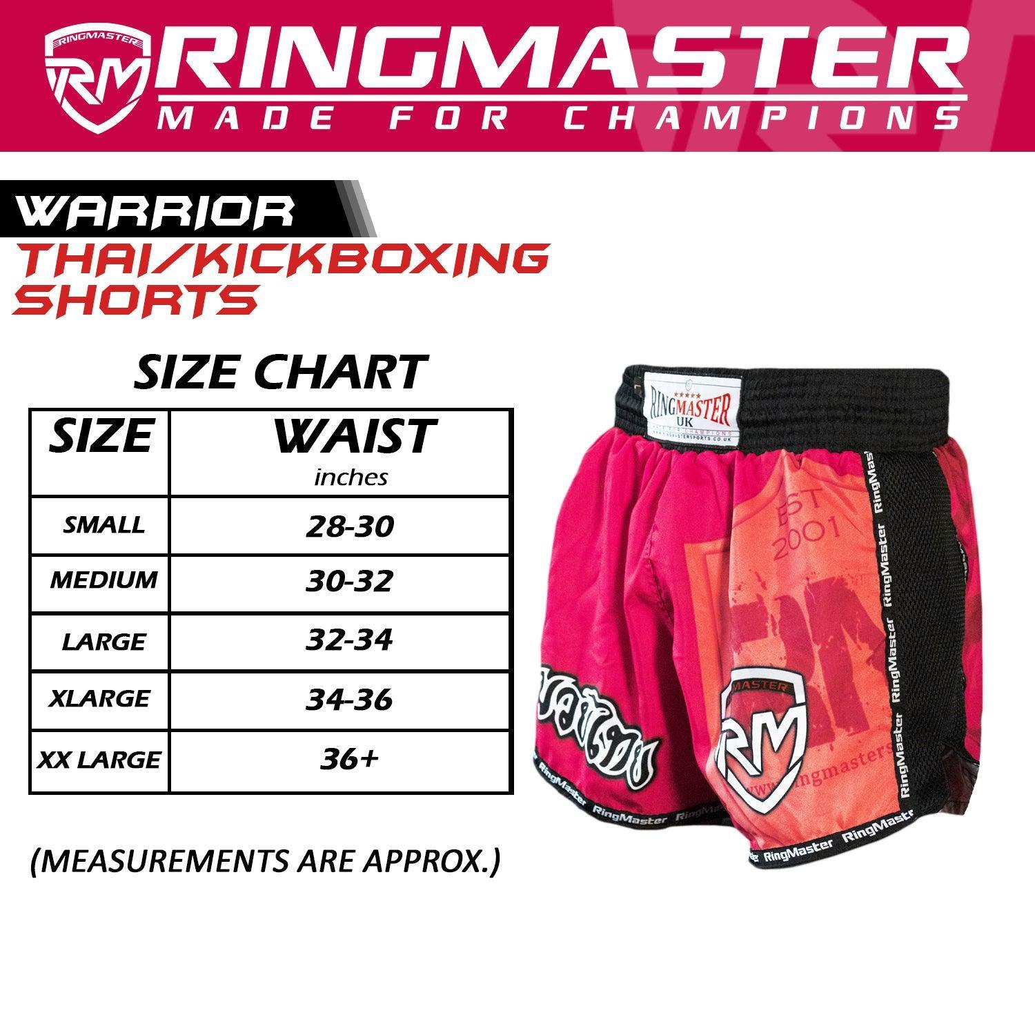 RingMaster Sports Warrior Thai / Kickboxing Shorts Pink - RingMaster Sports