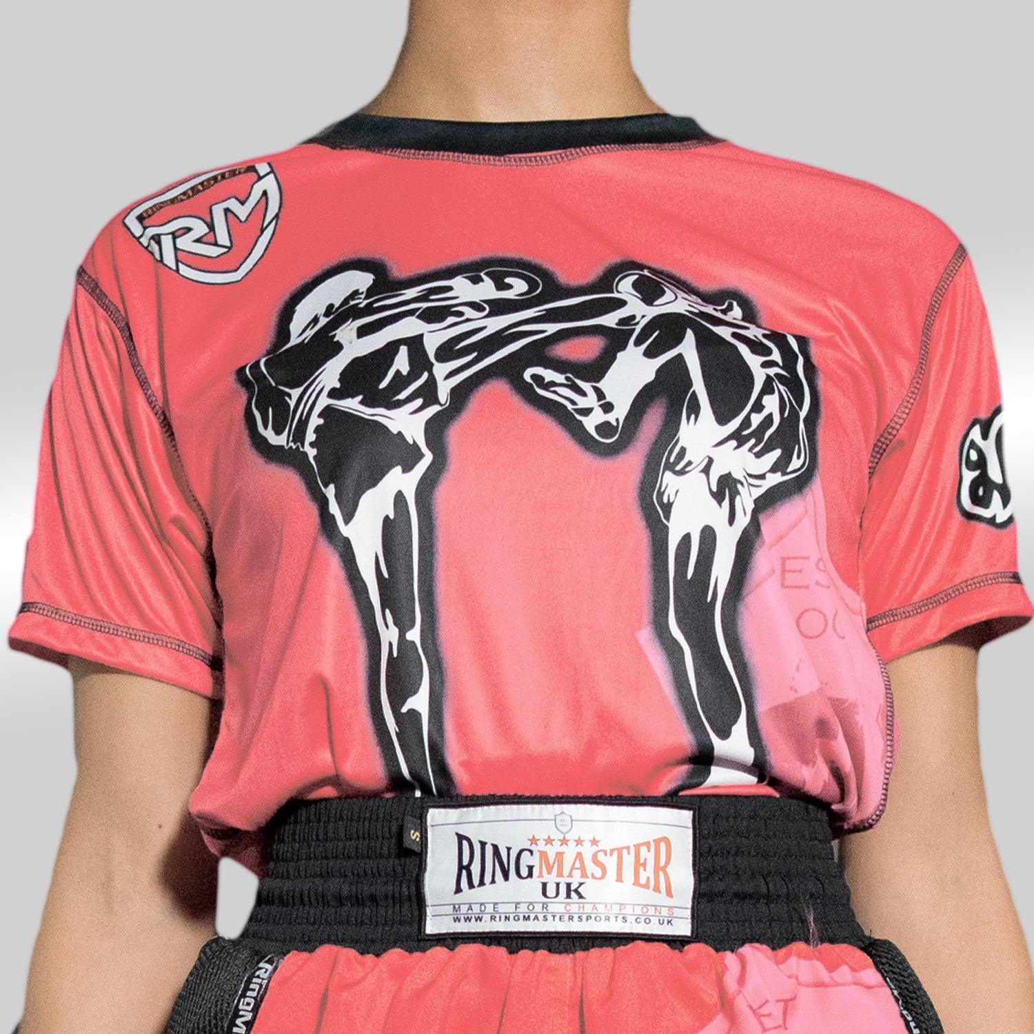 RingMaster Sports Warrior Kickboxing T-Shirt Salmon Pink - RINGMASTER SPORTS - Made For Champions 1