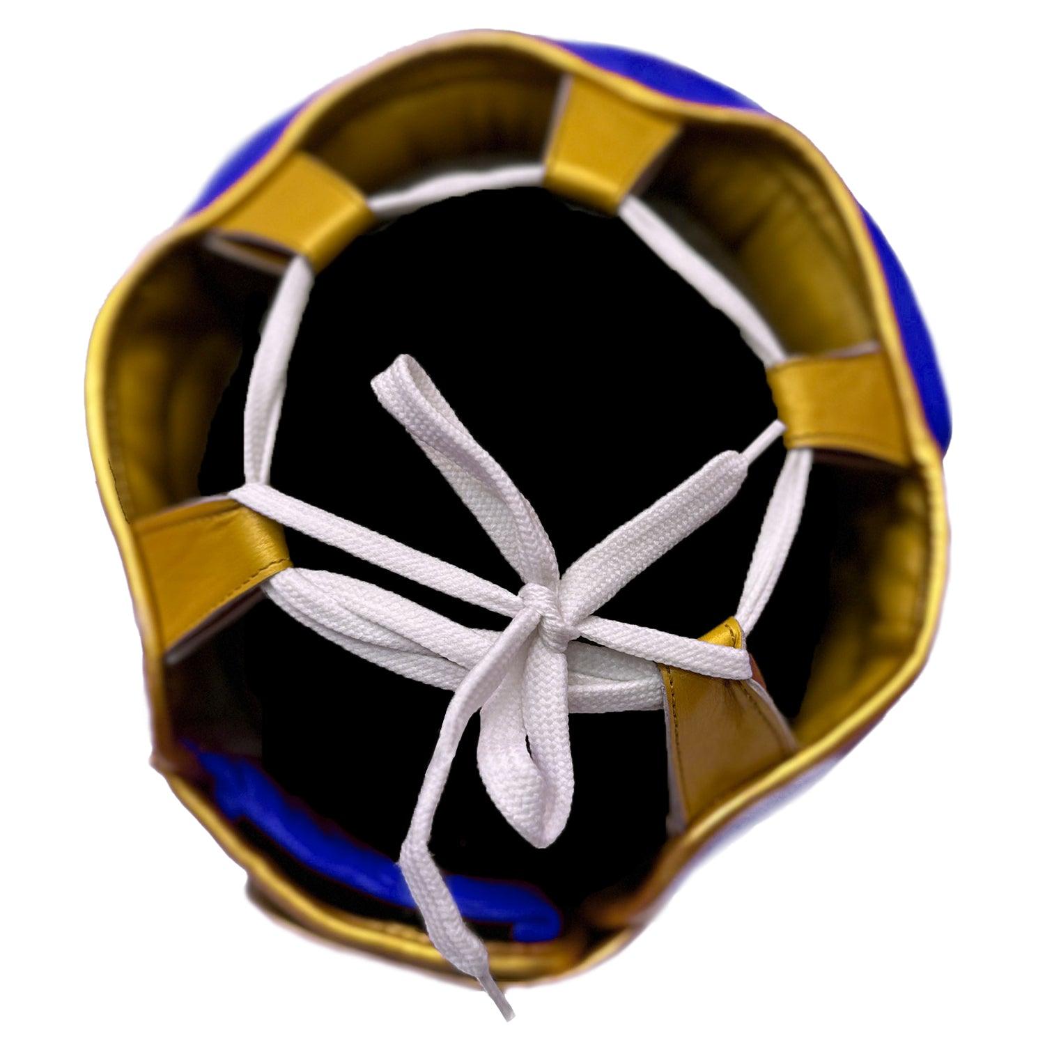 Head guard Boxing, Best boxing head guard, boxing head guard uk, boxing head guard junior, boxing head guard kids, boxing head guard open face, Boxing head guard for sale, face guard boxing, boxing headgear, chin cheek head guard, Head guard Boxing Blue gold, Ringmaster Sports Head guard, Ringmaster Sports Equipment, Ringmaster boxing Equipment