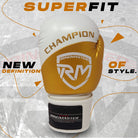 RingMaster Sports Boxing Gloves Superfit Series White Gold Image 3