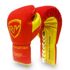 RingMaster Pro LaceX Series Lace-Up Boxing Gloves sparring training image 3 red