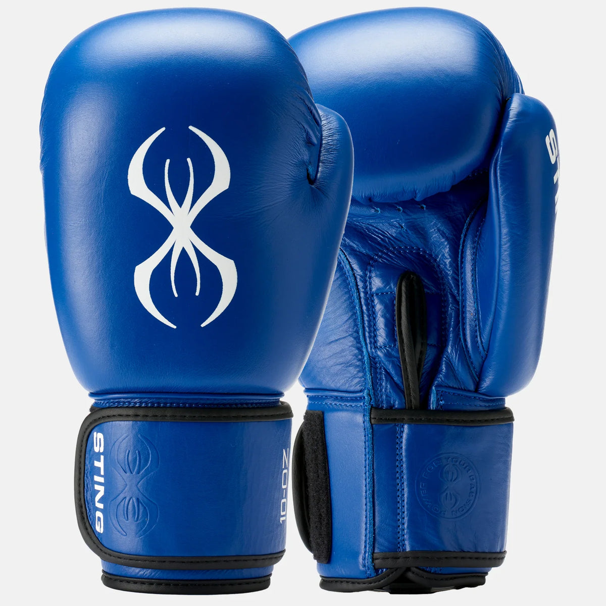 Sting IBA Competition Leather Boxing Gloves BLUE Precision