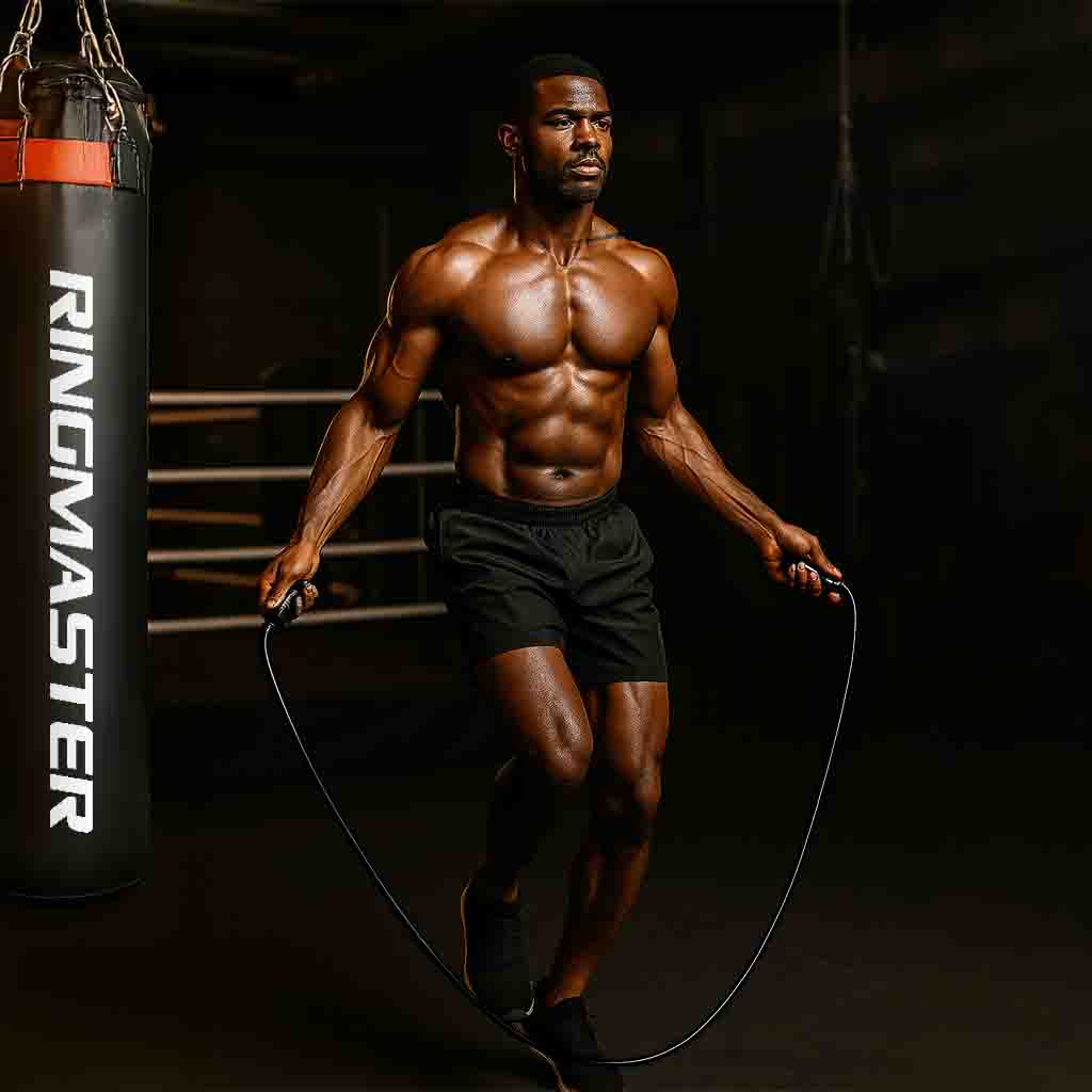 Heavy Duty Adjustable Skipping Rope 3m Black Image 1