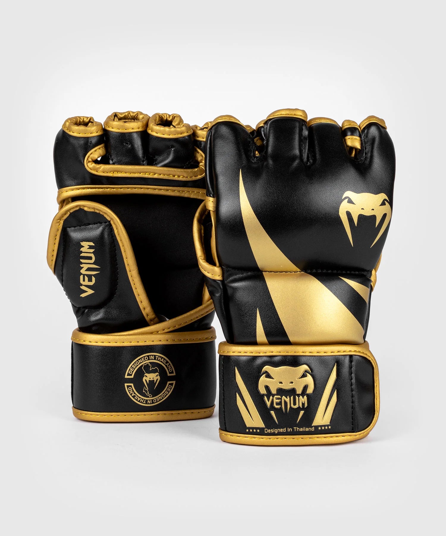 Venum Challenger 2.0 MMA Gloves - Black/Gold Image 1