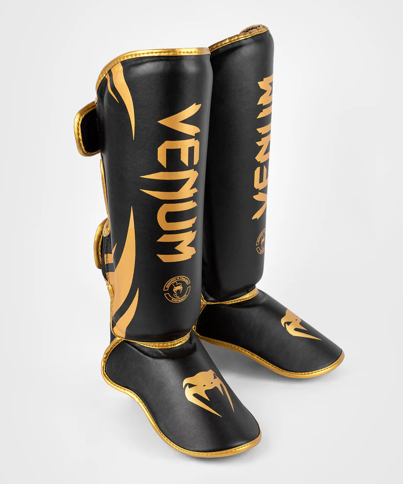 Venum Challenger Standup Shin Guards - Black/Gold Image 1