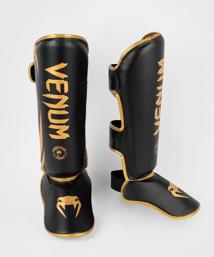 Venum Challenger Standup Shin Guards - Black/Gold Image 2