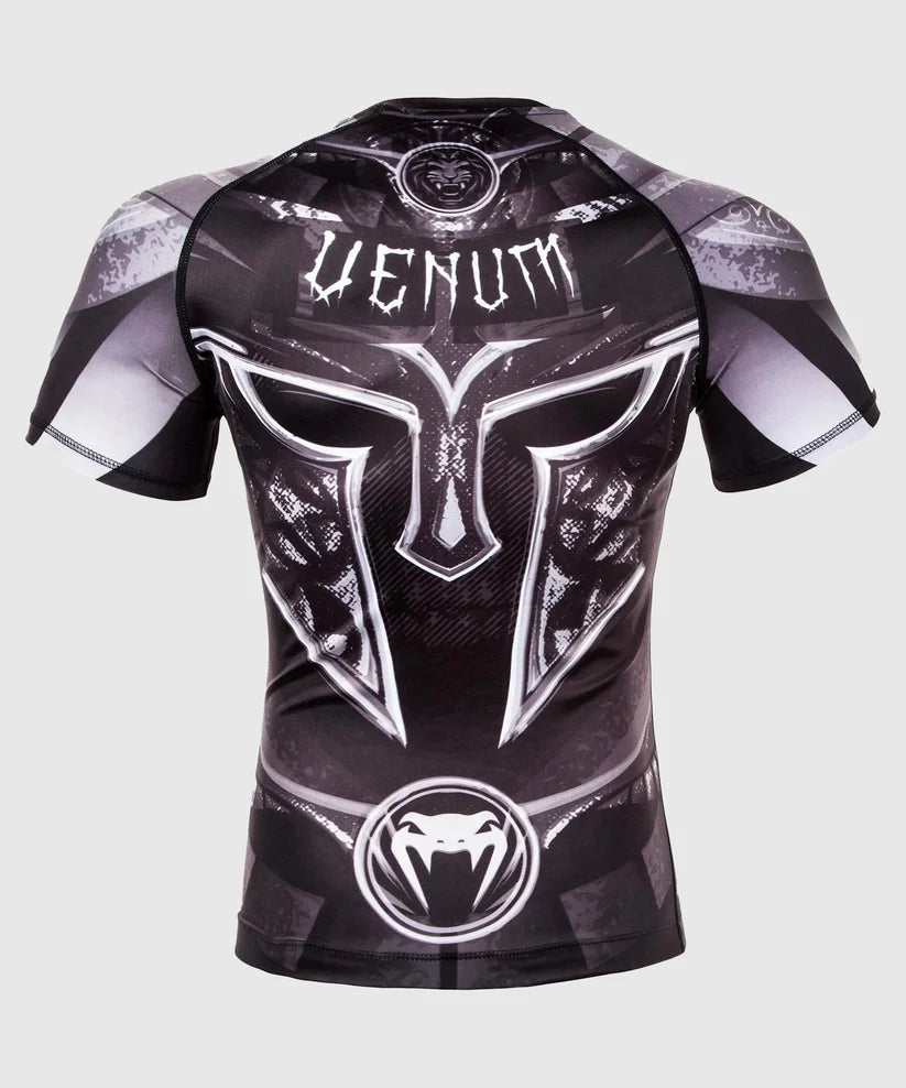 Venum Gladiator 3.0 Rashguard - Black/White - Short Sleeves Image 2