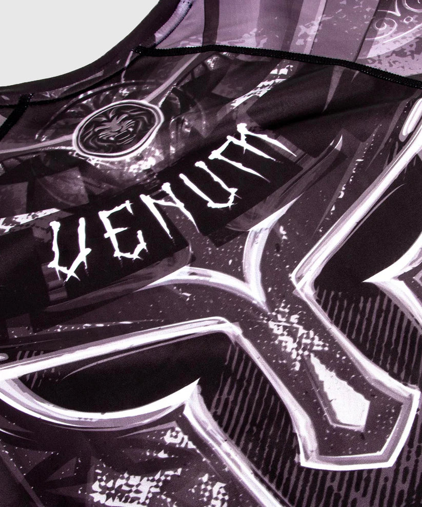 Venum Gladiator 3.0 Rashguard - Black/White - Short Sleeves Image 6