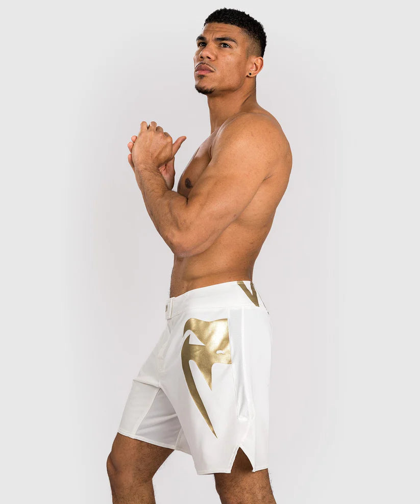 Venum Light 5.0 Fight Shorts - White/Gold Image 3
