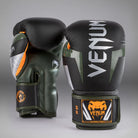 Venum Elite Boxing Gloves - Black/Silver/Khaki Image 1