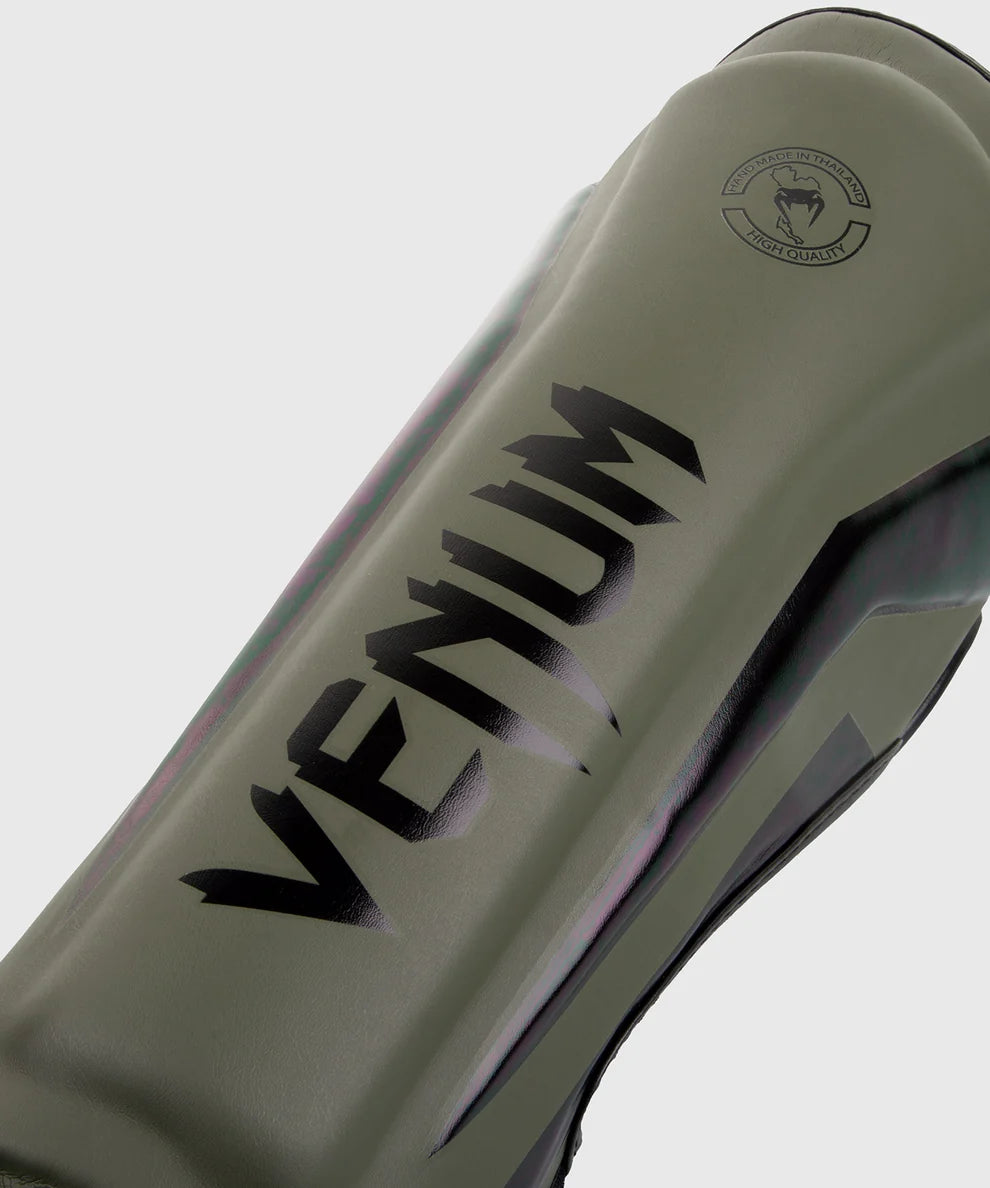 Venum Elite Standup Shinguards - Khaki/Black Image 2