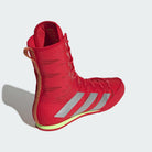 Adidas Box Hog boxing shoes made with 50% recycled content for sustainable boxing footwear.