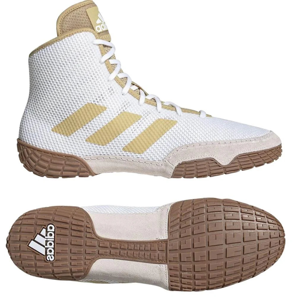 Adidas Tech Fall 2.0K Kids Wrestling Boots White Gold Image 1