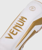 Venum Elite Standup Shinguards - White/Gold Image 2