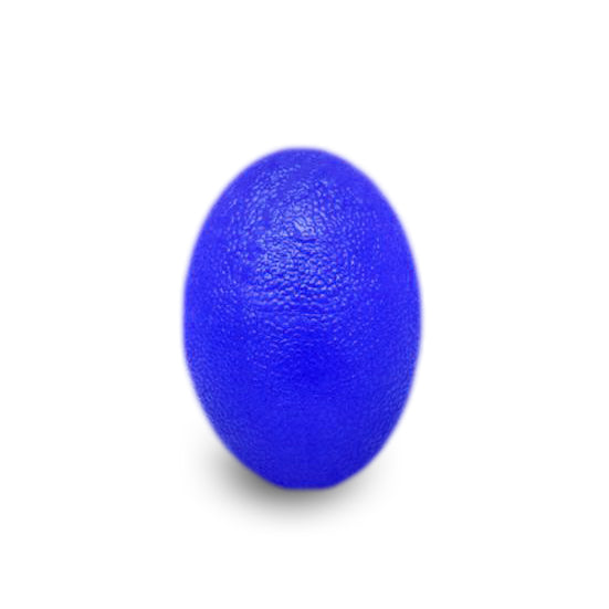 Blue oval silicone hand grip ball with light resistance