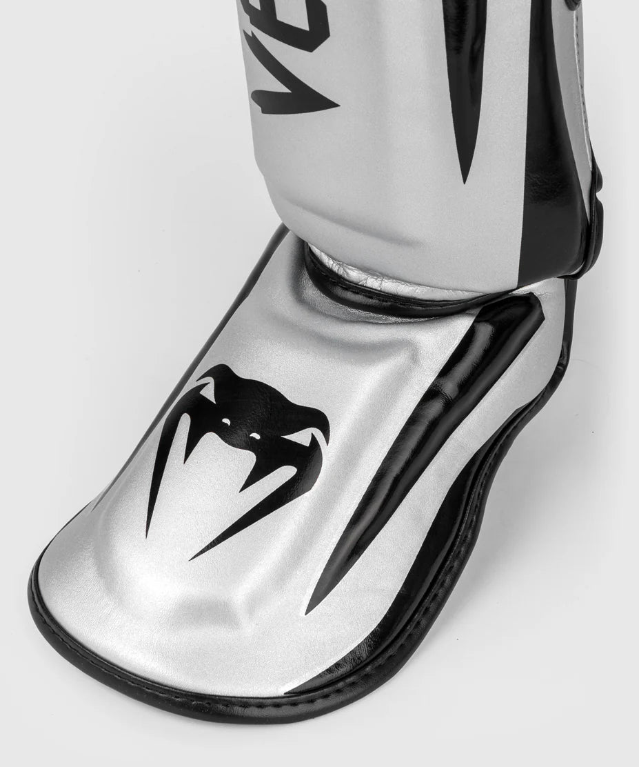Venum Elite Standup Shinguards - Silver/Black Image 4