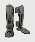 Venum Elite Standup Shinguards - Khaki/Black Image 1