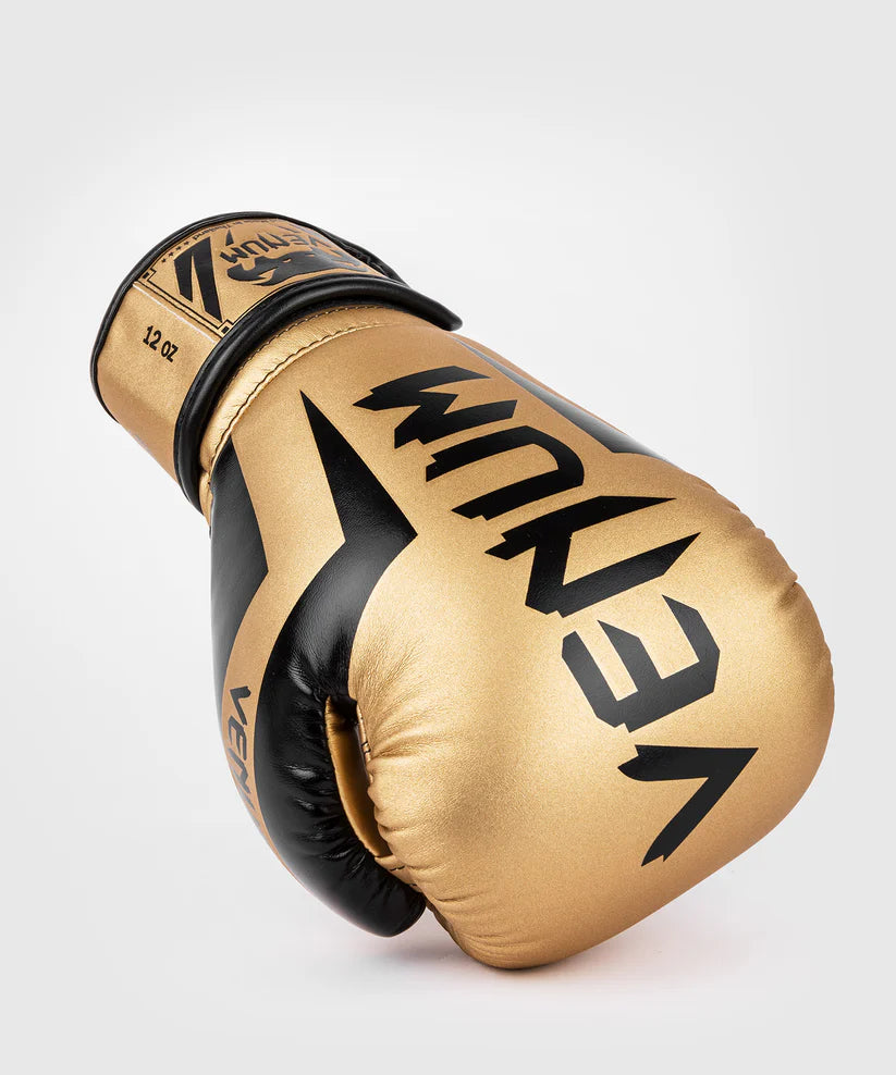 Venum Elite Boxing Gloves - Gold/Black Image 8