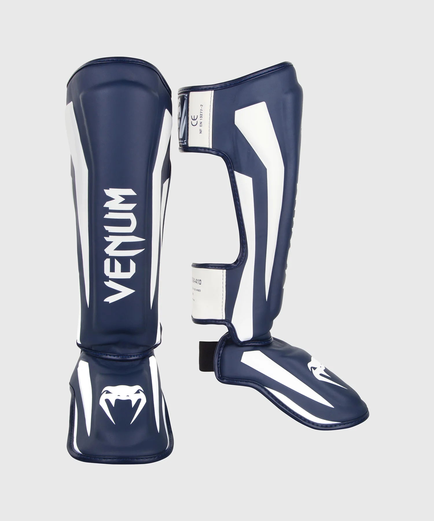 Venum Elite Standup Shinguards - Navy Blue/White Image 1