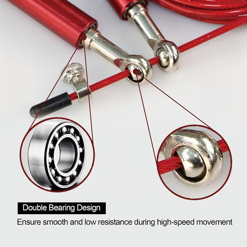Speed skipping rope used for home cardio workout