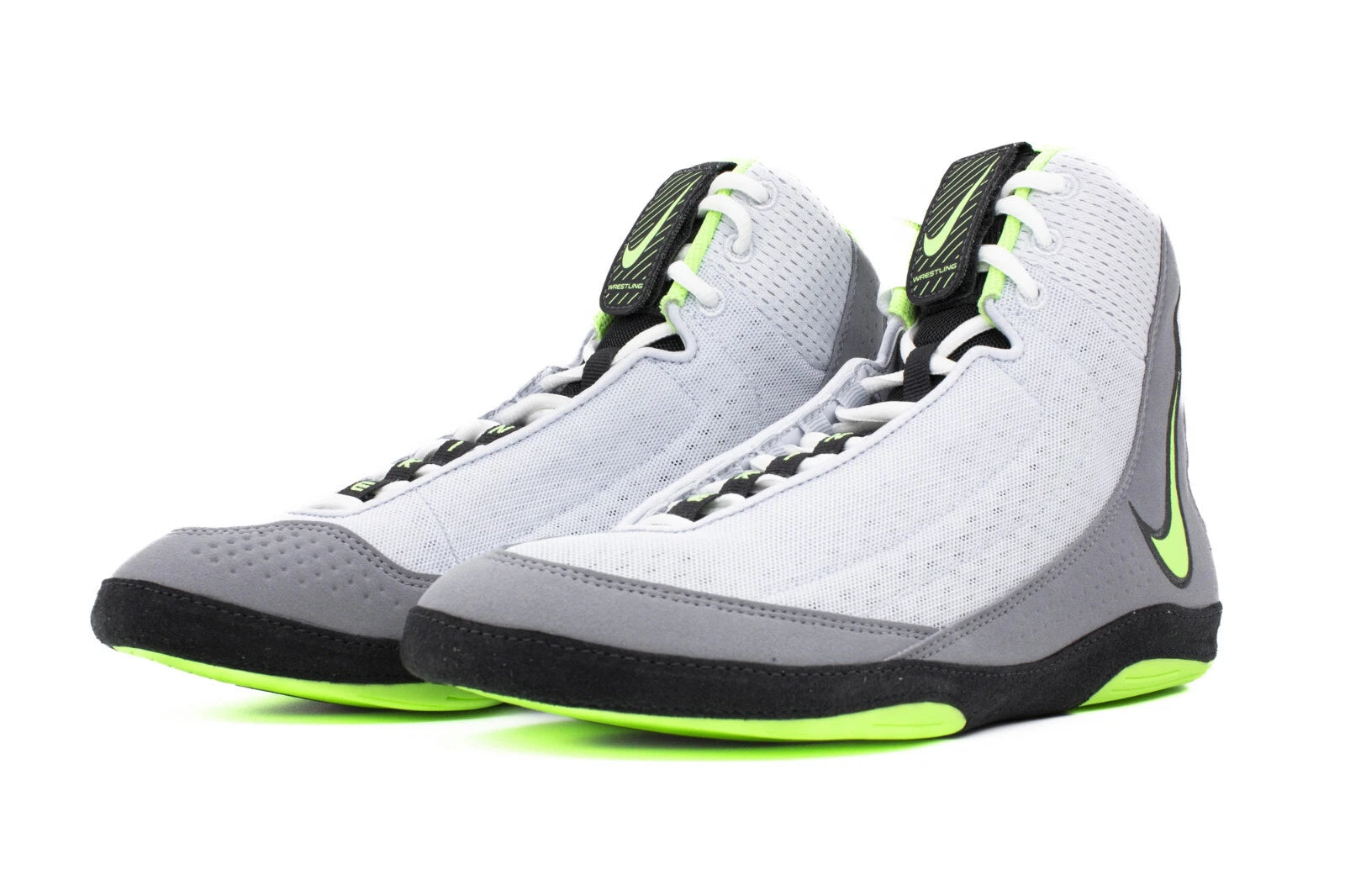 Lateral outer side view of Nike Inflict 4 wrestling shoes