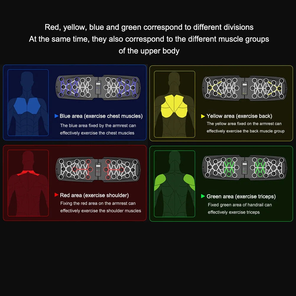 Portable push up equipment for home fitness, designed for beginners and athletes.