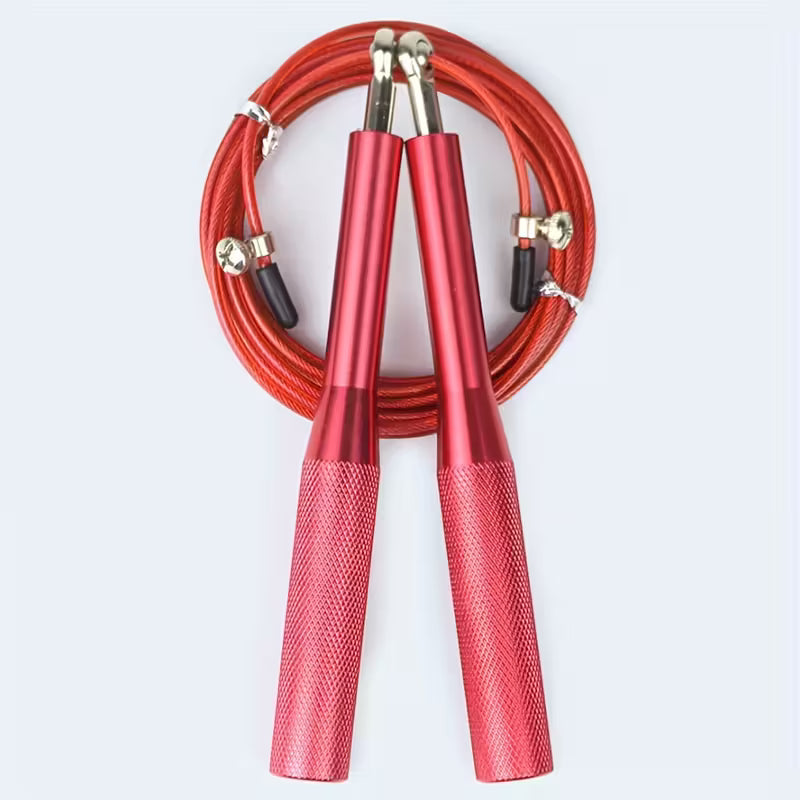 Red aluminium handle speed skipping rope product image