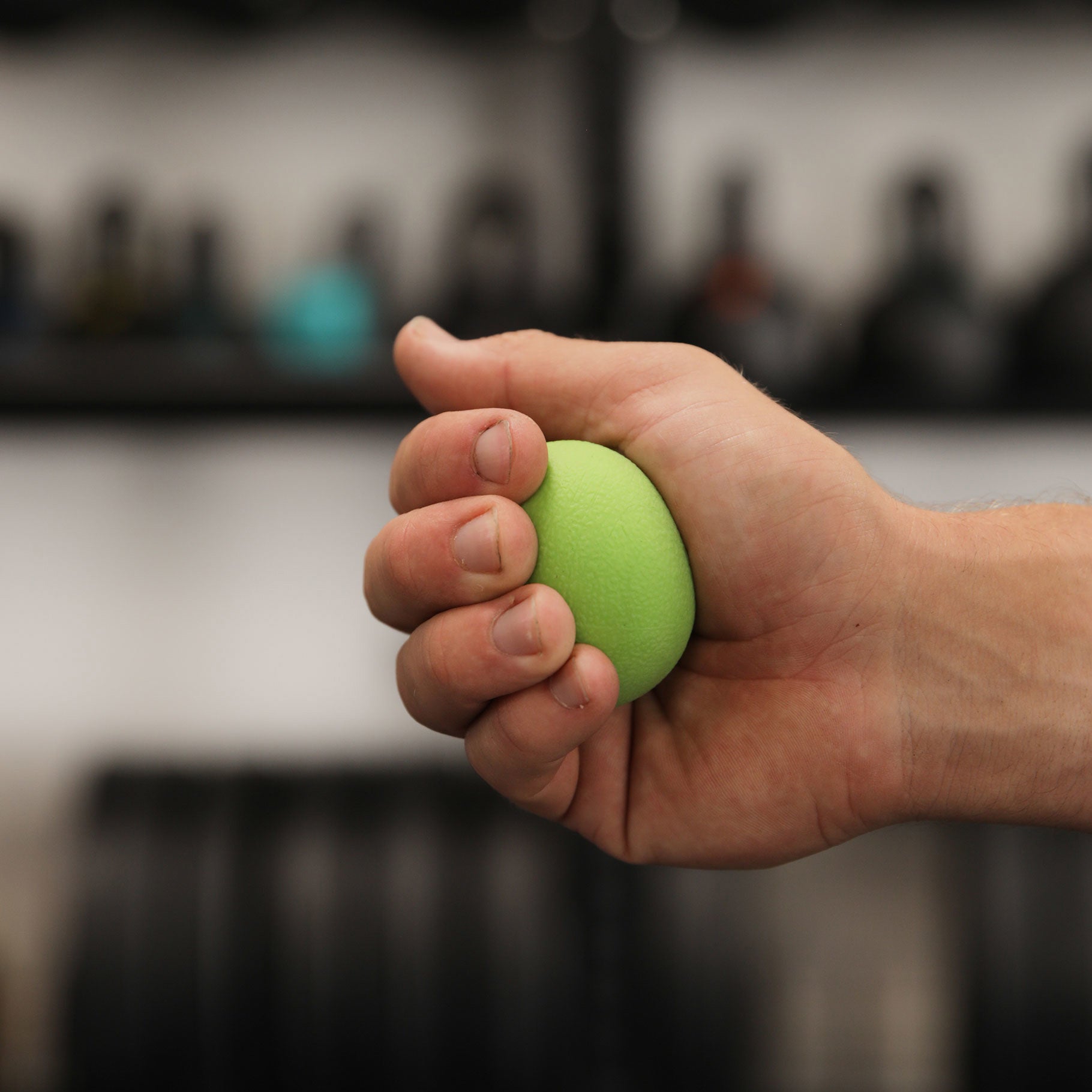Latex-free rehabilitation hand exerciser balls for injury recovery and therapy.