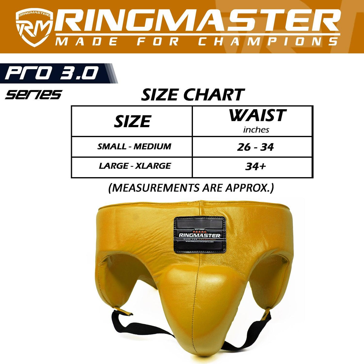 RingMaster Pro 3.0 genuine leather boxing groin protector