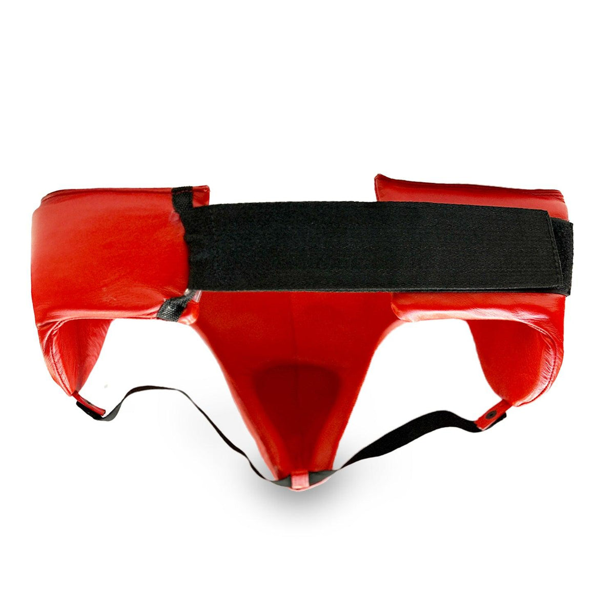 RingMaster Sports genuine leather boxing groin guard in red